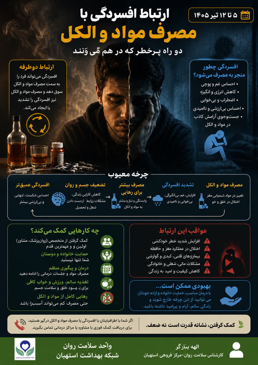 افسردگی و مصرف مواد؛ چرخه&zwnj;ای که باید متوقف شود